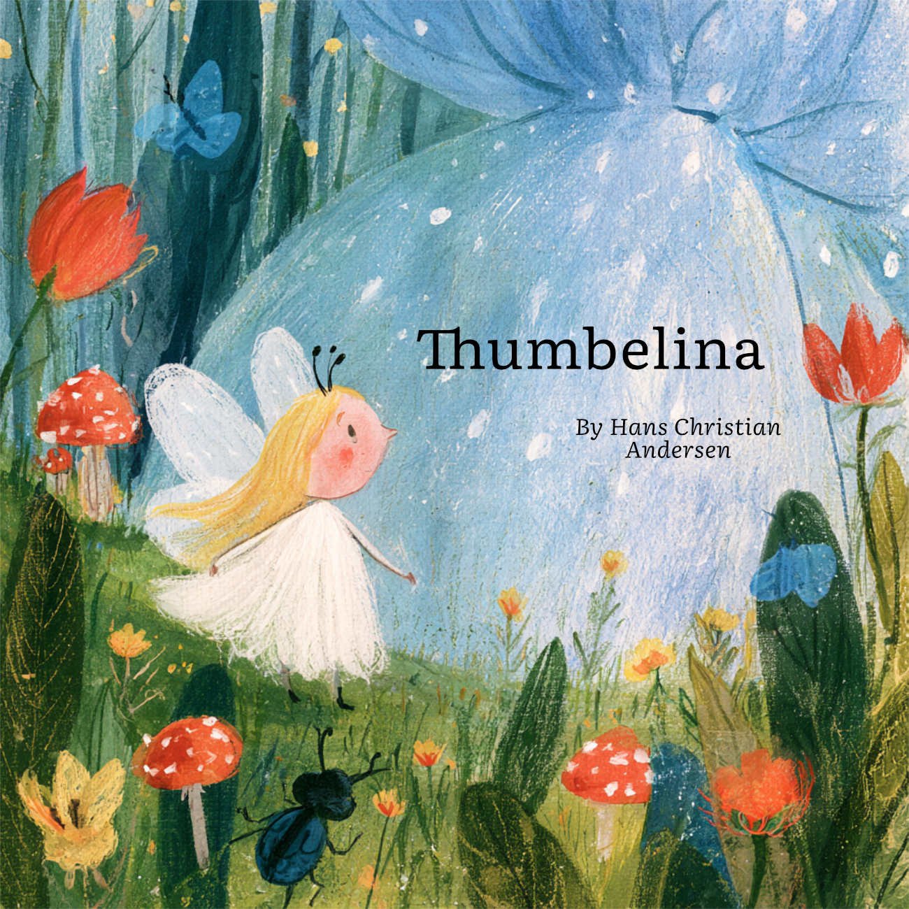 Famous fairy tales Thumbelina by Hans Christian Andersen bedtime stories for kids cover
