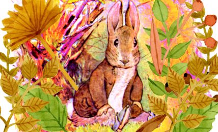 Illustration for Beatrix Potter's Benjamin Bunny bedtime story for children