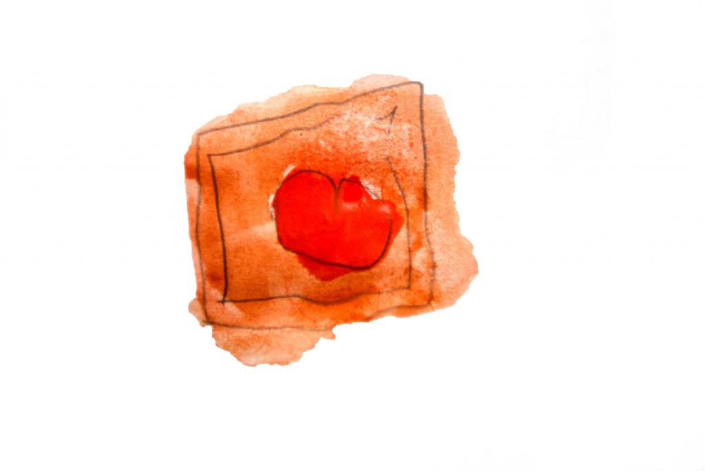 Painting of chocolate with heart from short stories for kids The Magic Paintbrush