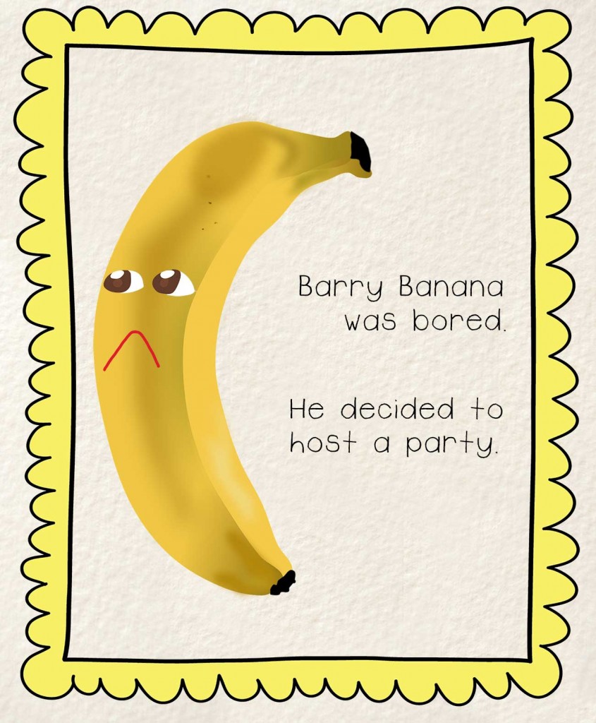 Bedtime stories Barry the Banana illustration - sad banana
