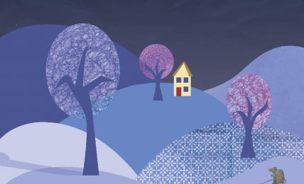 A House for Mouse by Bookdash header illustration of house in night time