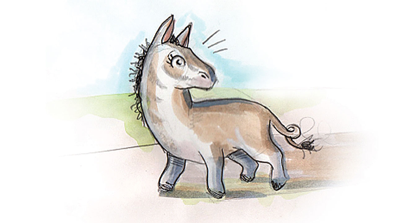 Header illustration of donkey for African Bedtime story Is There Anyone Like Me?