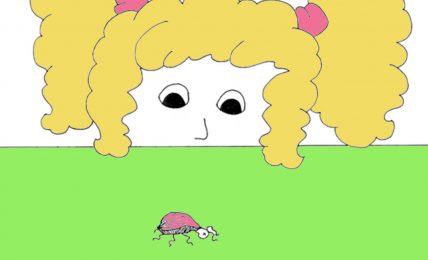 Illustration for animated kids poem Bug