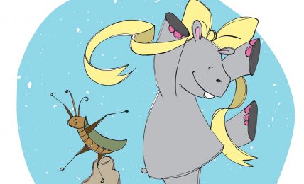 Bedtime stories for babies 'Hippo Wants to Dance' header illustration