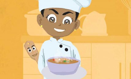 Miss Tiny Chef free bedtime story book - header illustration