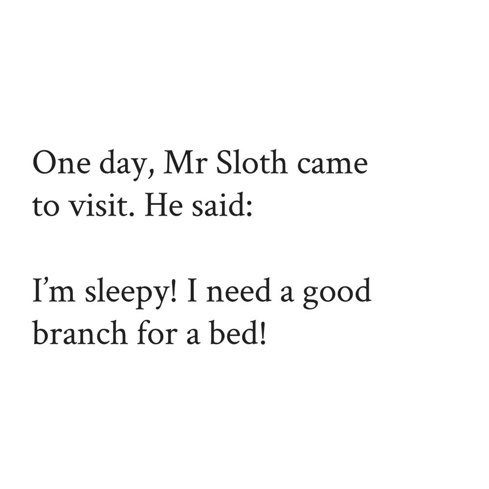 Sleepy Mr Sloth short stories for kids 2
