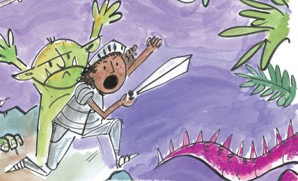 Knight Times short stories for kids dragon sword illustration