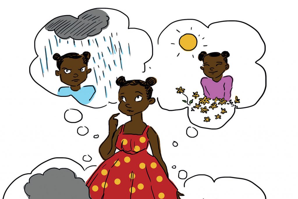 My Inside Weather short stories for kids header illustration on feelings