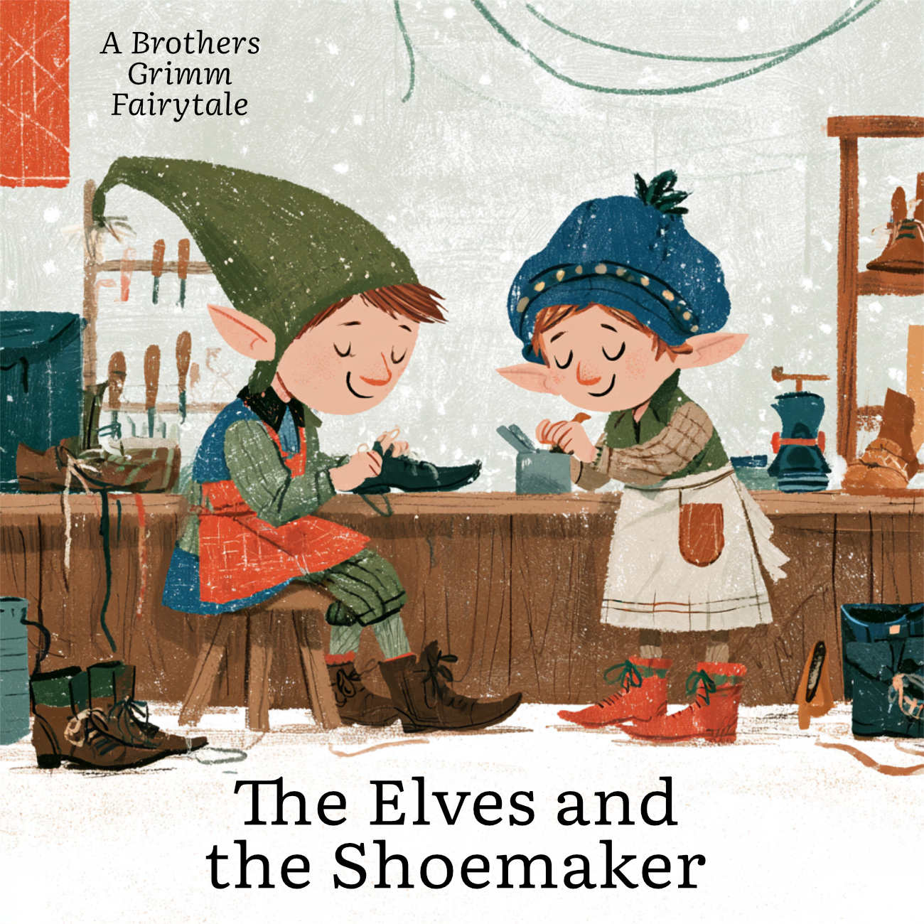 Brothers Grimm fairytales The Elves and the Shoemaker bedtime stories for children cover
