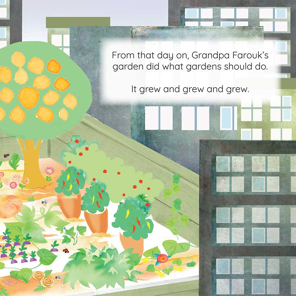 Grandpa Farouks Garden bedtime story page 25