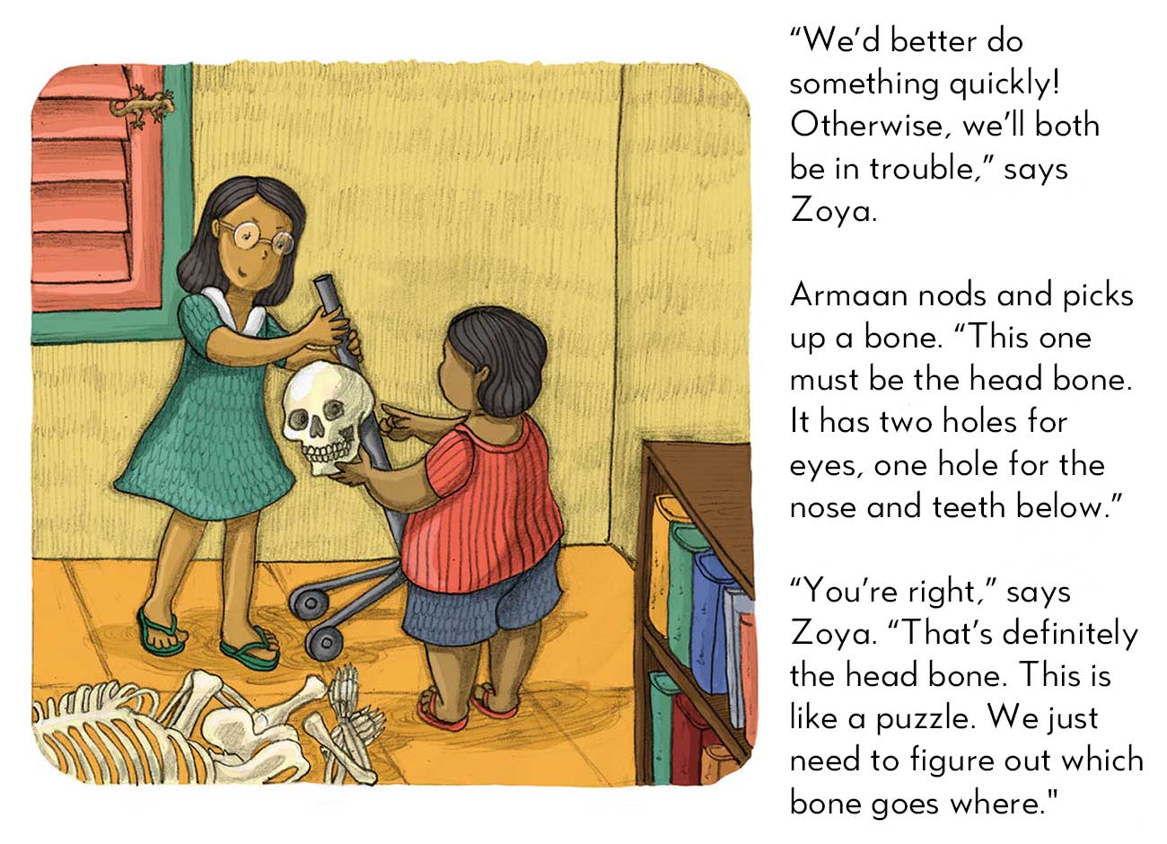 bedtime stories The Bone Puzzle short stories for kids page 7