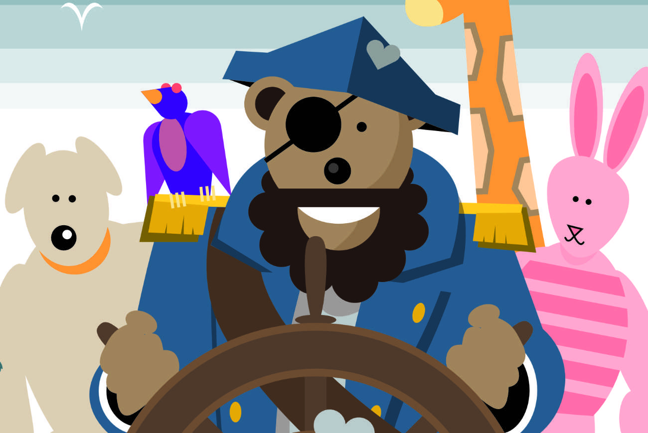 Bedtime stories Teddy Bear Pirate free kids books online header