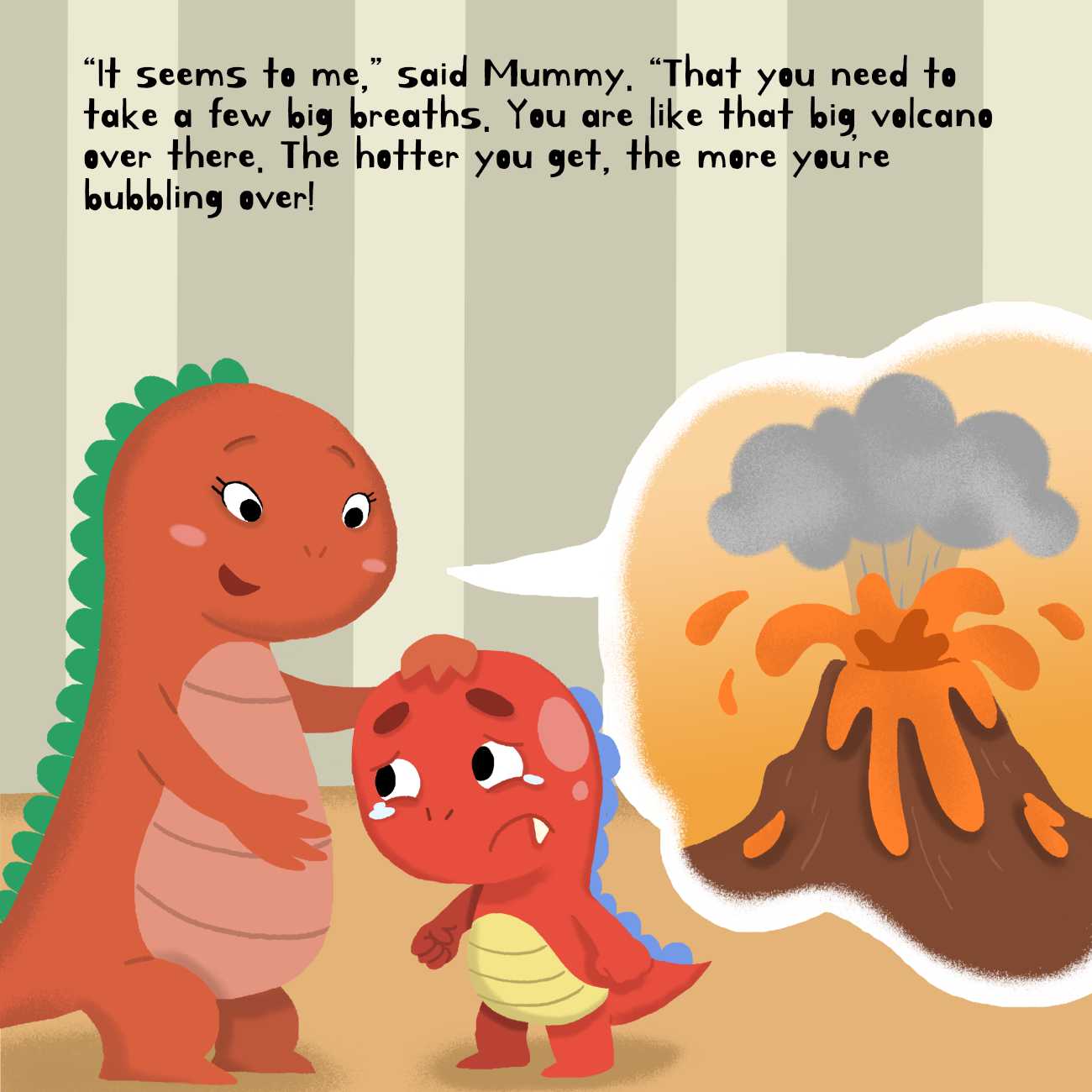 Bedtime stories Very Angry Little Dinosaur short stories for kids page 12