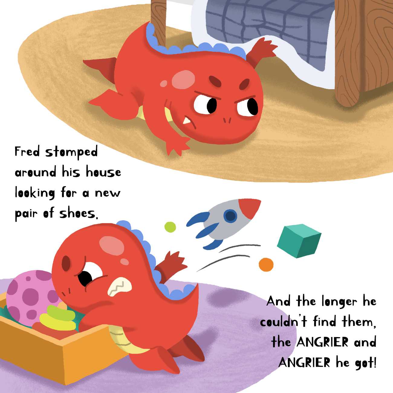 Bedtime stories Very Angry Little Dinosaur short stories for kids page 4