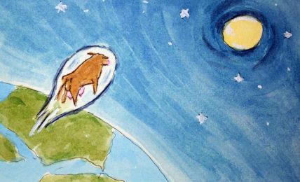Bedtime Stories How The Cow Went Over the Moon poems for kids header
