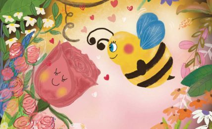 Bedtime stories The Bee and the Rose short stories for kids header