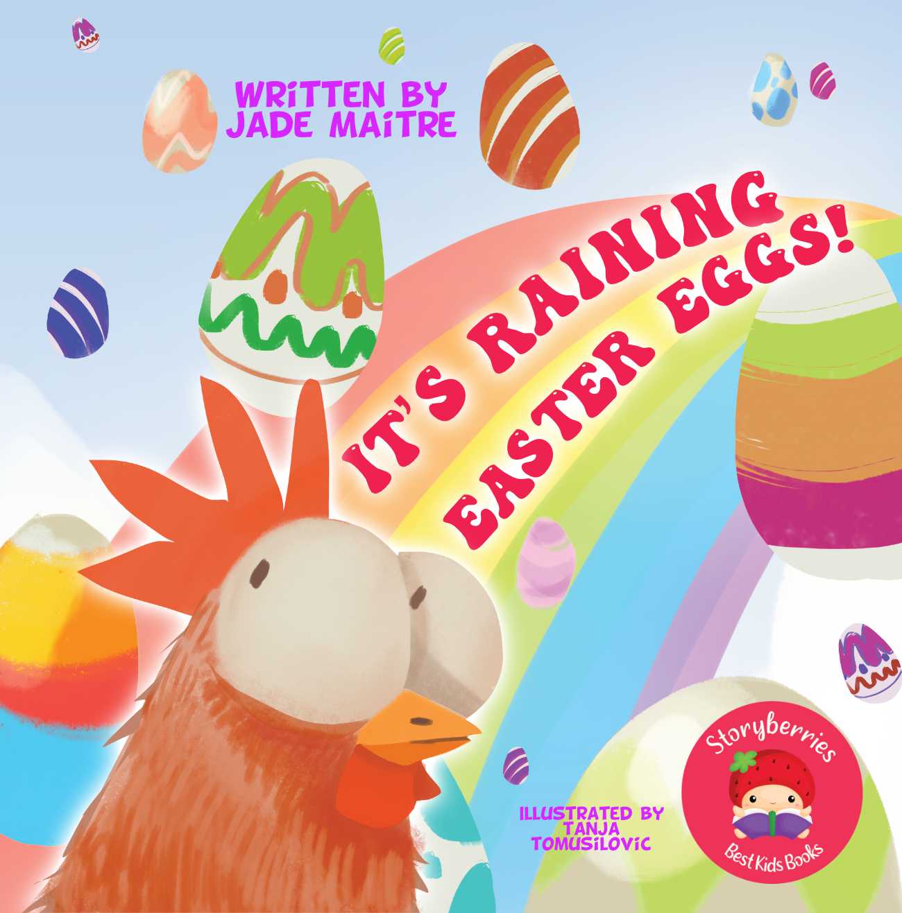Easter bedtime stories It's Raining Easter Eggs by Jade Maitre short stories for kids cover