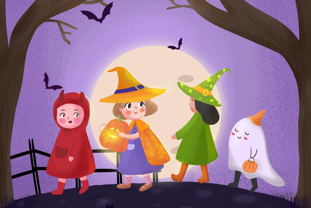 Bedtime stories A Skinny Pumpkin Halloween stories for kids header
