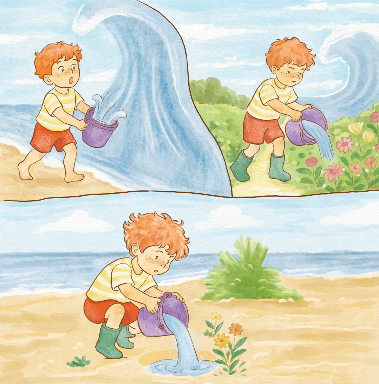 Bedtime stories Big Wave Coming short stories for kids about tantrums and big feelings page 25