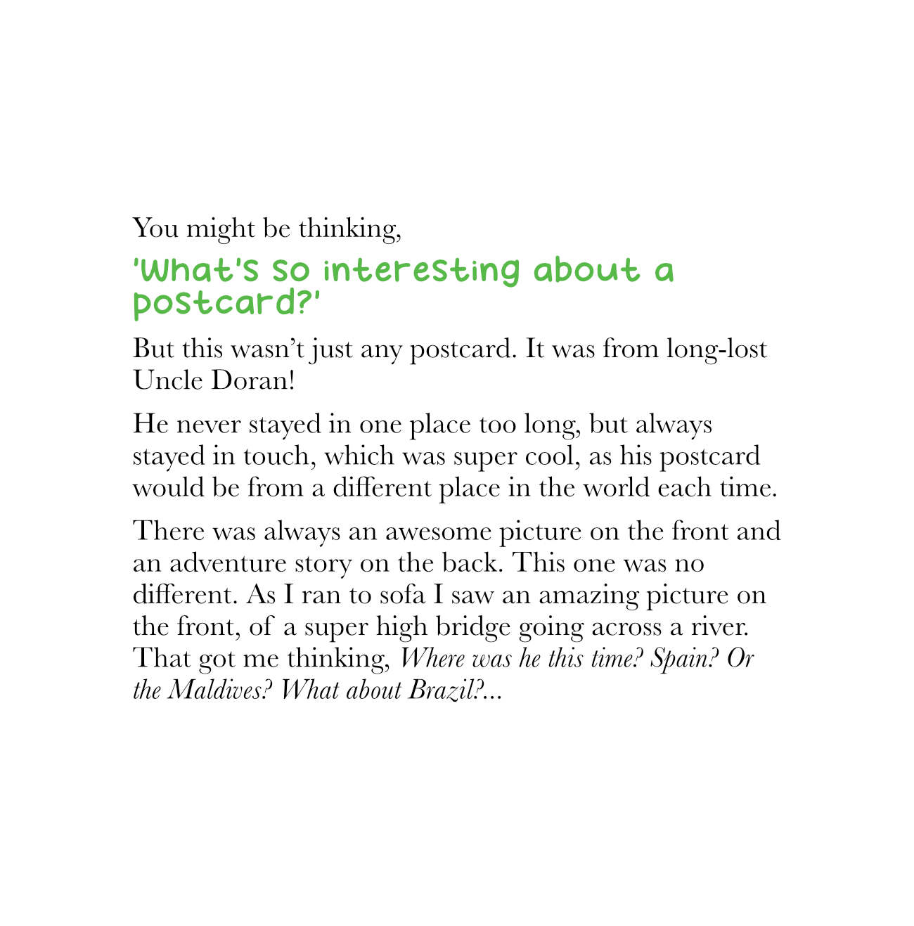 Bedtime stories Long-Lost Uncle Doran storybooks online page 5