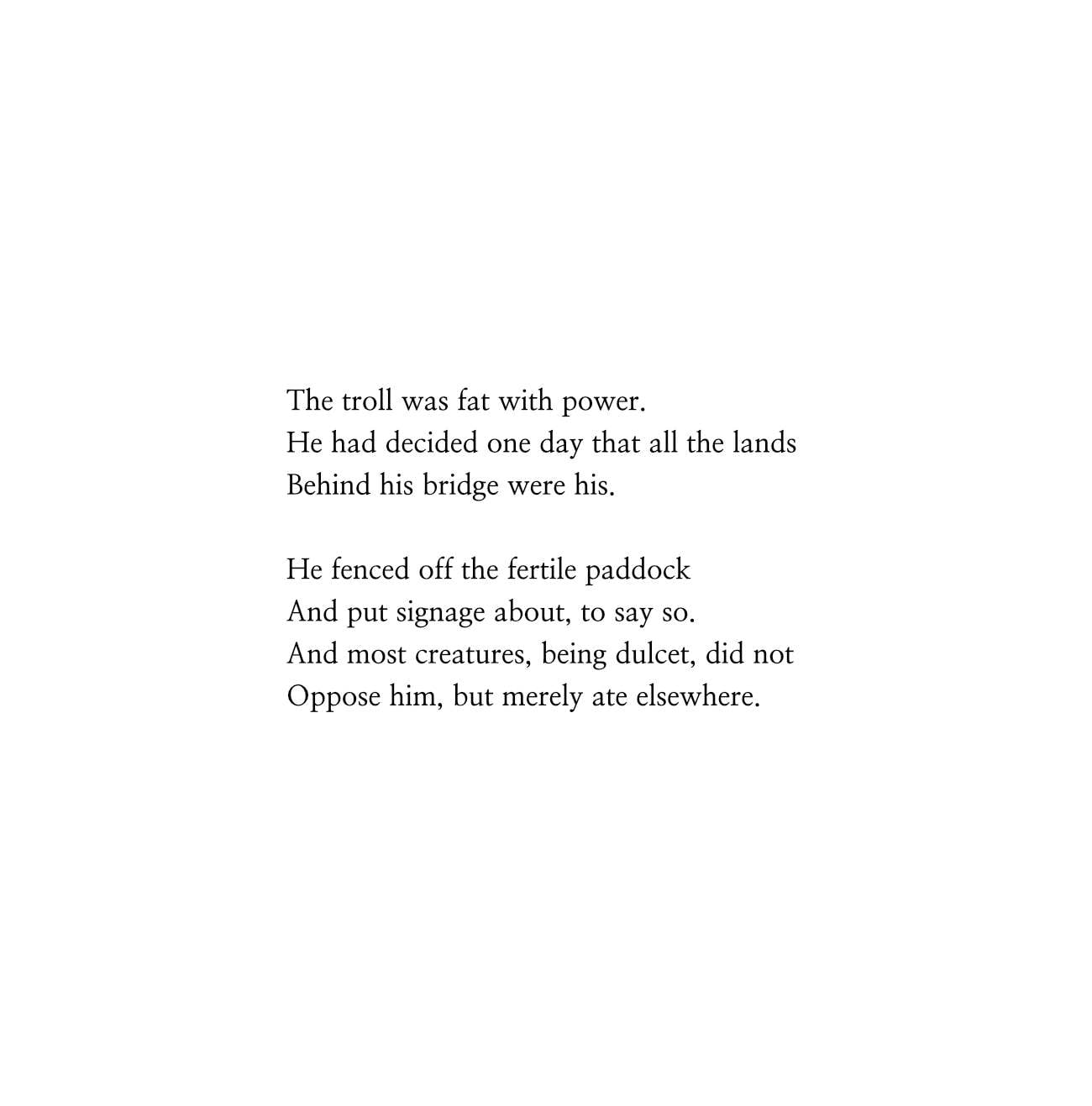 Dark fairytales The Three Billy Goats Gruff poetic fairy tale retellings page 11