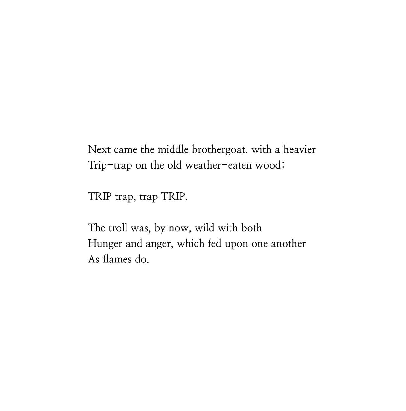 Dark fairytales The Three Billy Goats Gruff poetic fairy tale retellings page 23