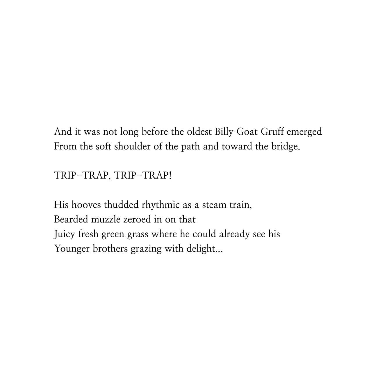 Dark fairytales The Three Billy Goats Gruff poetic fairy tale retellings page 35