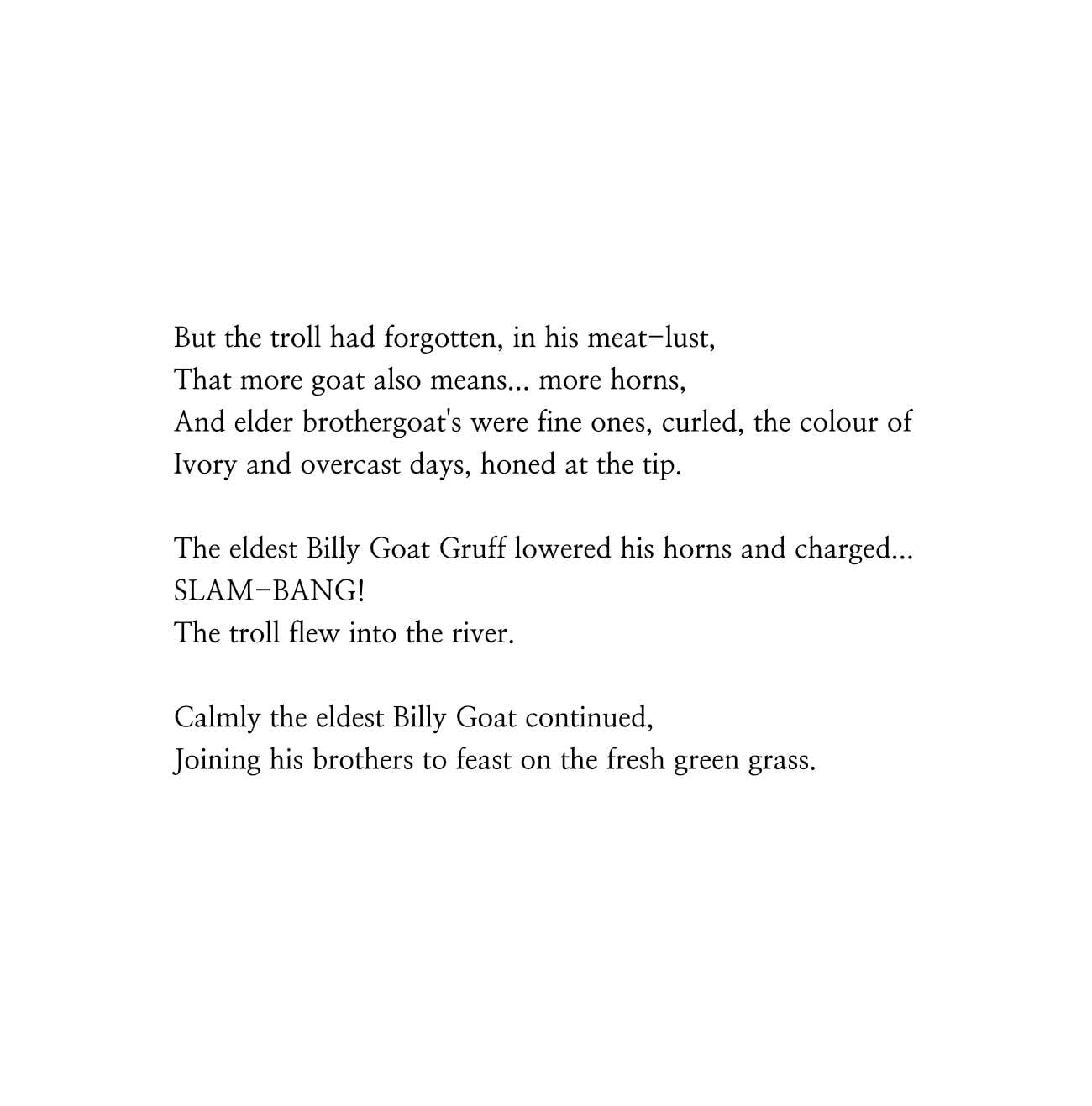 Dark fairytales The Three Billy Goats Gruff poetic fairy tale retellings page 41